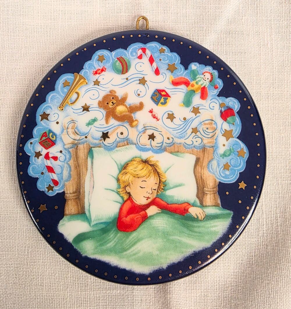 Vtg Hallmark Holiday Enchantment "Visions of Sugarplums" Ornament 1993 NOS NIB